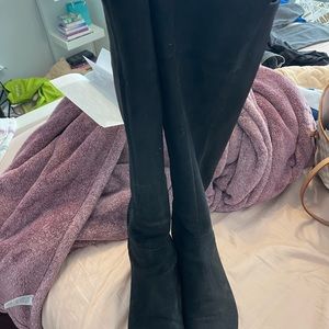 Black knee high boots